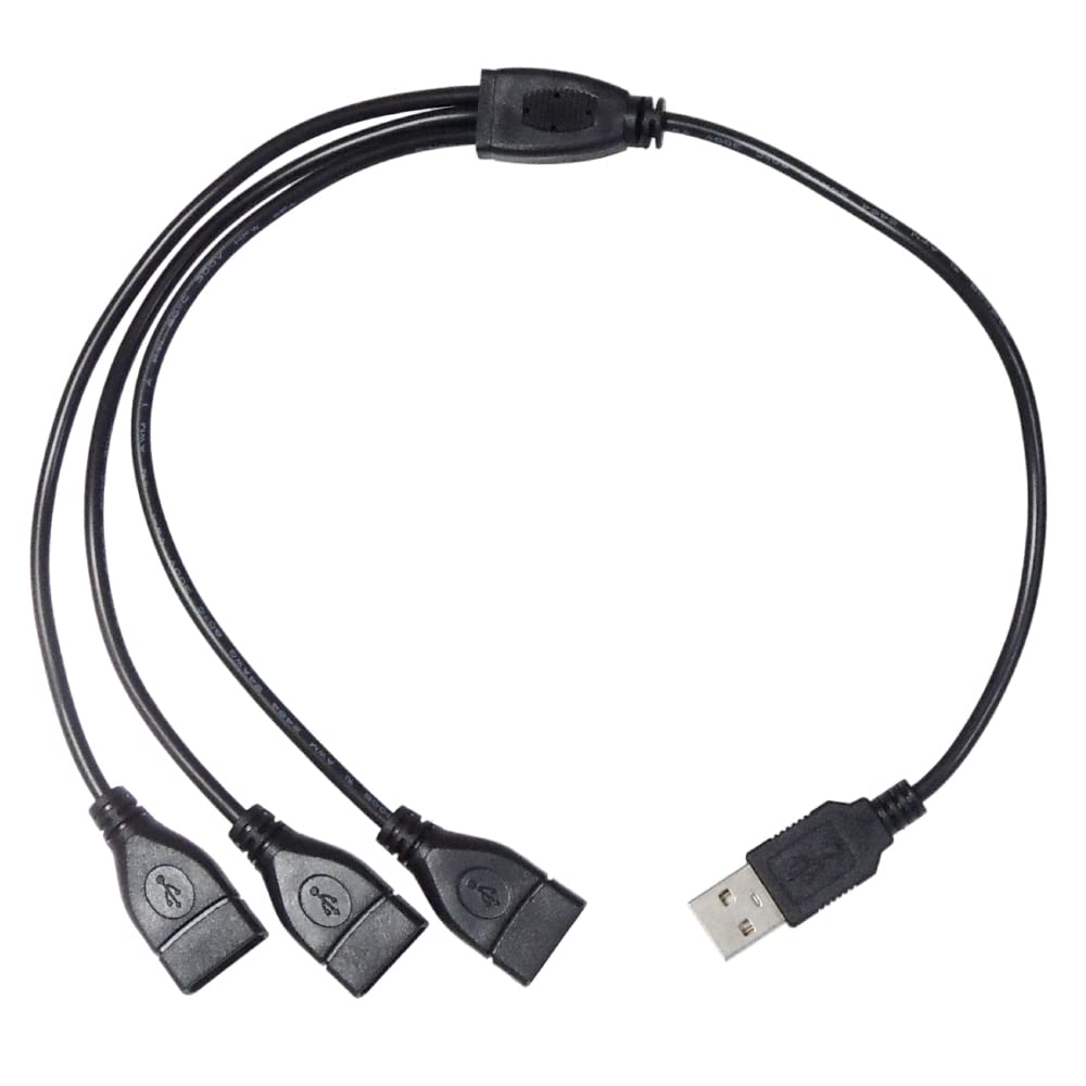 Amazon.co.jp: KAUMO USB電源コード 3分岐 三股 三又 40cm (USBオス